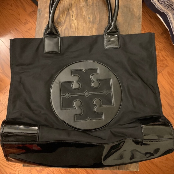 Tory Burch Ella Nylon Large Tote Bag In Black - 2008 version (Gen1) - Picture 1 of 12